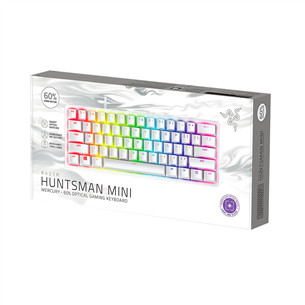 Razer Huntsman Mini Mercury Edition Purple Switch, SWE, valge - Klaviatuur