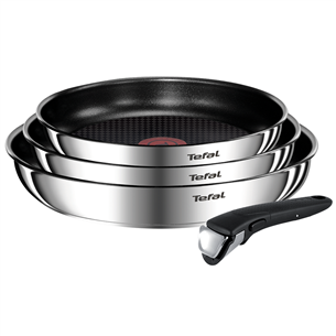 Tefal Ingenio Emotion, диаметр 22/24/28 см, нерж. сталь/черный - Комплект сковородок