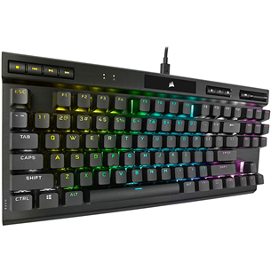 Corsair K70 TKL CS MX Speed, ENG, must - Mehaaniline klaviatuur