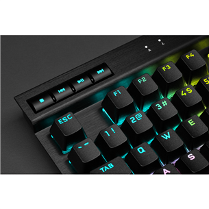 Corsair K70 TKL CS MX Red, SWE, must - Mehaaniline klaviatuur