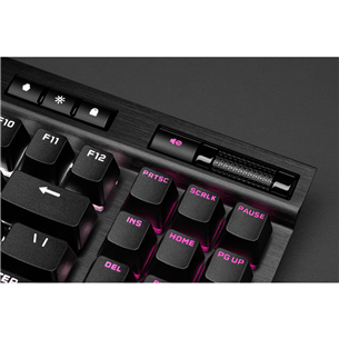 Corsair K70 TKL CS MX Red, SWE, must - Mehaaniline klaviatuur