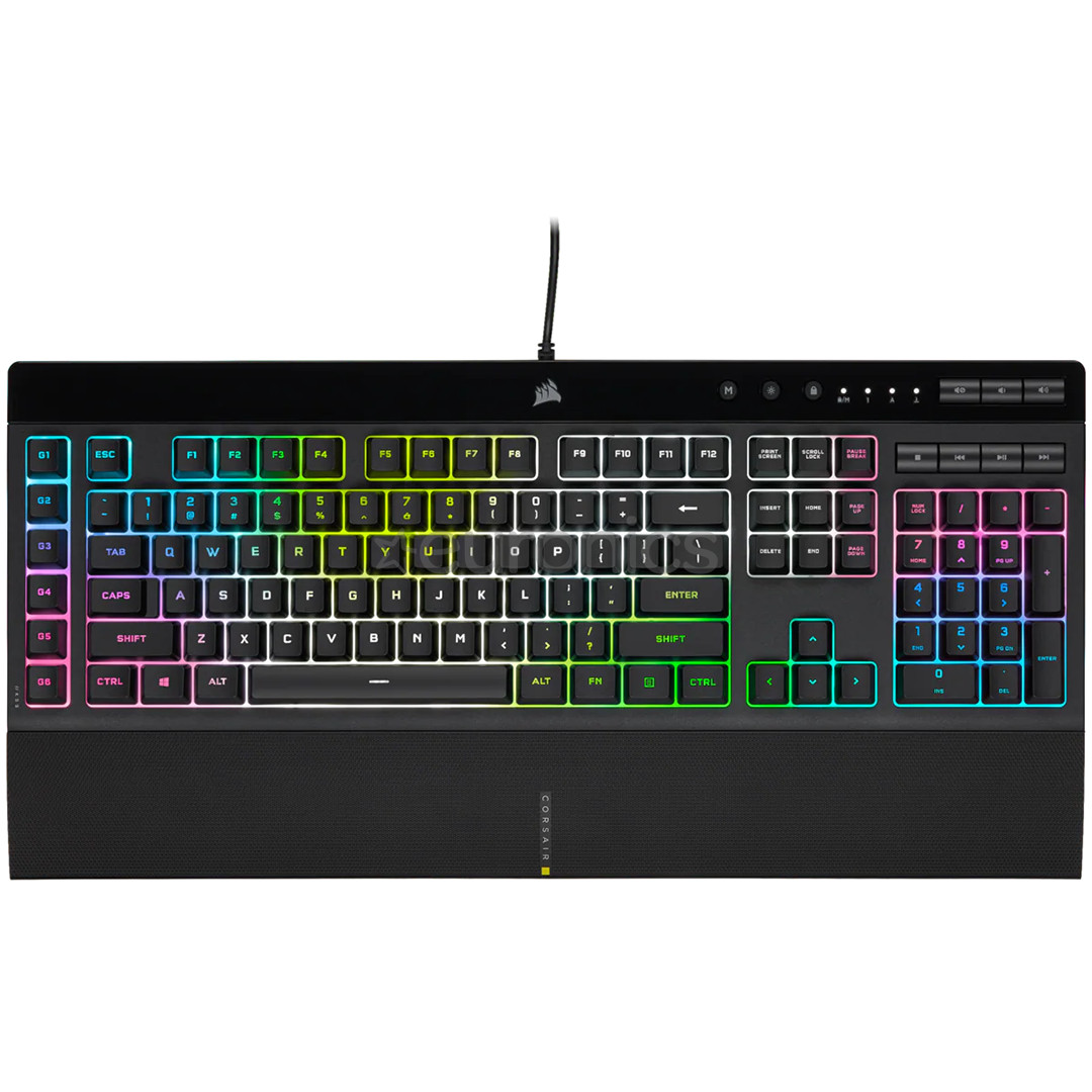 Corsair K55 PRO XT Rubber Dome, SWE, must - Klaviatuur