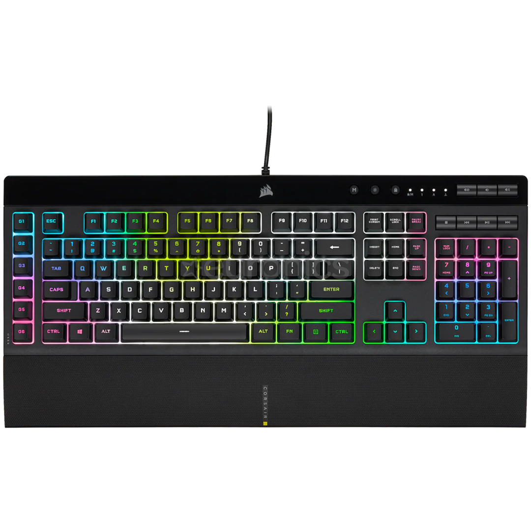 Corsair K55 PRO XT Rubber Dome, SWE, must - Klaviatuur
