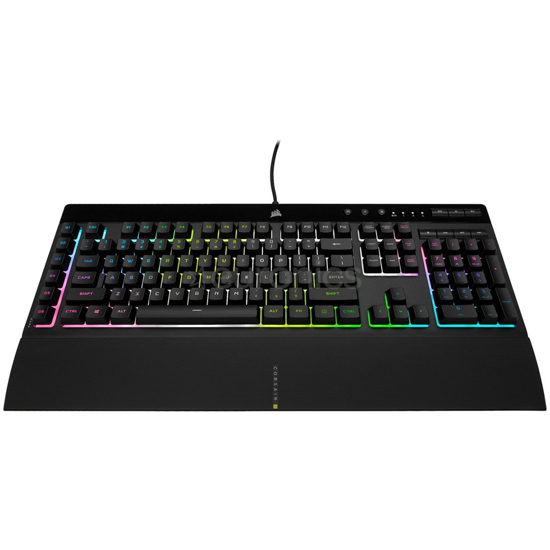 Corsair K55 PRO XT Rubber Dome, SWE, must - Klaviatuur