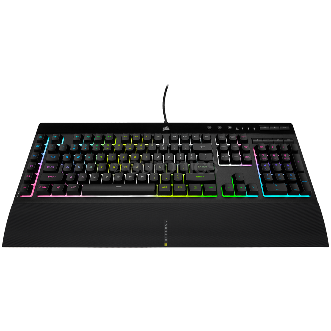Corsair K55 PRO XT Rubber Dome, SWE, must - Klaviatuur
