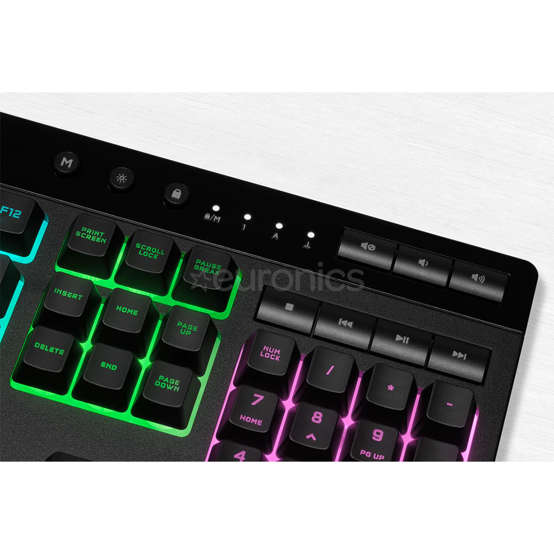 Corsair K55 PRO Rubber Dome, SWE, must - Klaviatuur