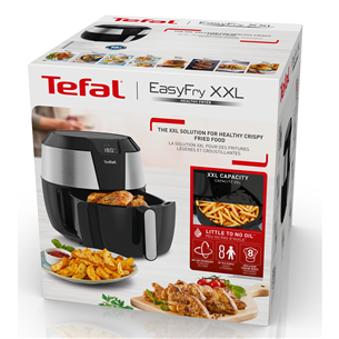 Tefal Easy Fry Deluxe XXL, 1700 Вт, черный/нерж. сталь - Аэрогриль