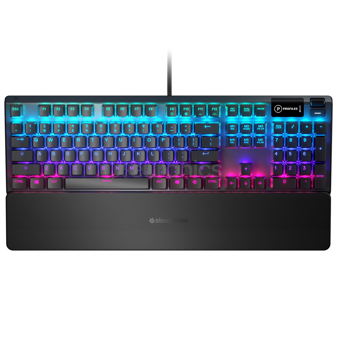 SteelSeries Apex 5 Blue Switch, US, must - Mehaaniline klaviatuur