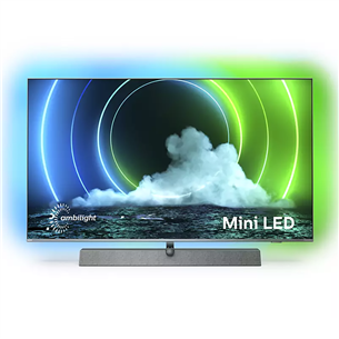 Philips PML9636, 65", 4K UHD, MiniLED, central stand, gray - TV