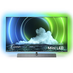 Philips PML9636, 65", 4K UHD, MiniLED, jalg keskel, hall - Teler