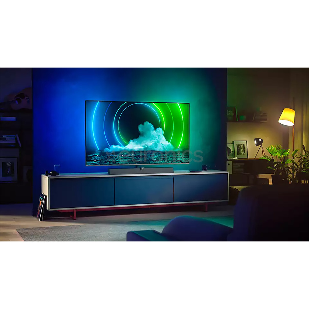 Philips PML9636, 65", 4K UHD, MiniLED, central stand, gray - TV