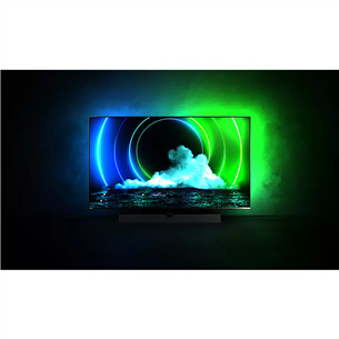 Philips PML9636, 65", 4K UHD, MiniLED, central stand, gray - TV