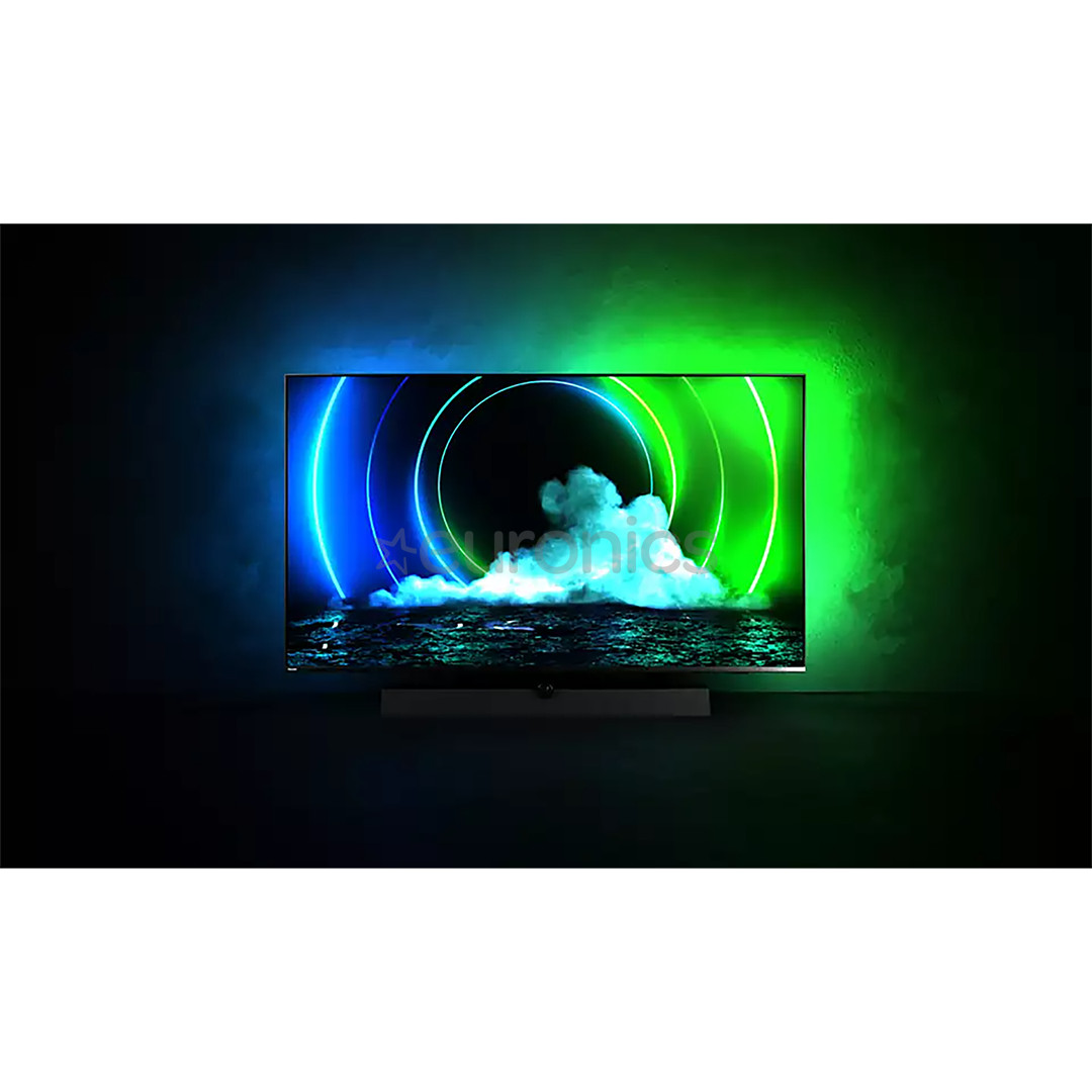 Philips PML9636, 65", 4K UHD, MiniLED, central stand, gray - TV