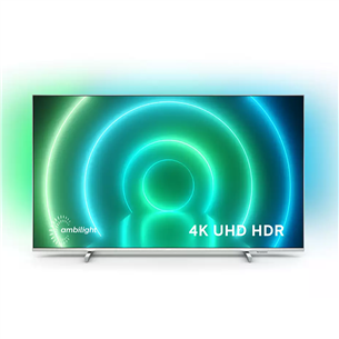 Philips LCD 4K UHD 50", боковые ножки, серебристый - Телевизор