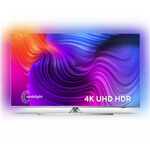 Philips LCD 4K UHD, 50", центральная подставка, серебристый - Телевизор