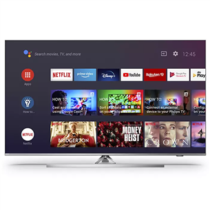 Philips LCD 4K UHD, 58", central stand, silver - TV