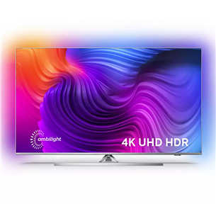 Philips LCD 4K UHD, 65", central stand, silver - TV