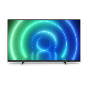 Philips PUS7506, 50", 4K UHD, LED LCD, боковые ножки, черный - Телевизор