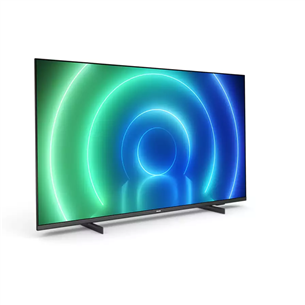 Philips PUS7506, 50", 4K UHD, LED LCD, боковые ножки, черный - Телевизор