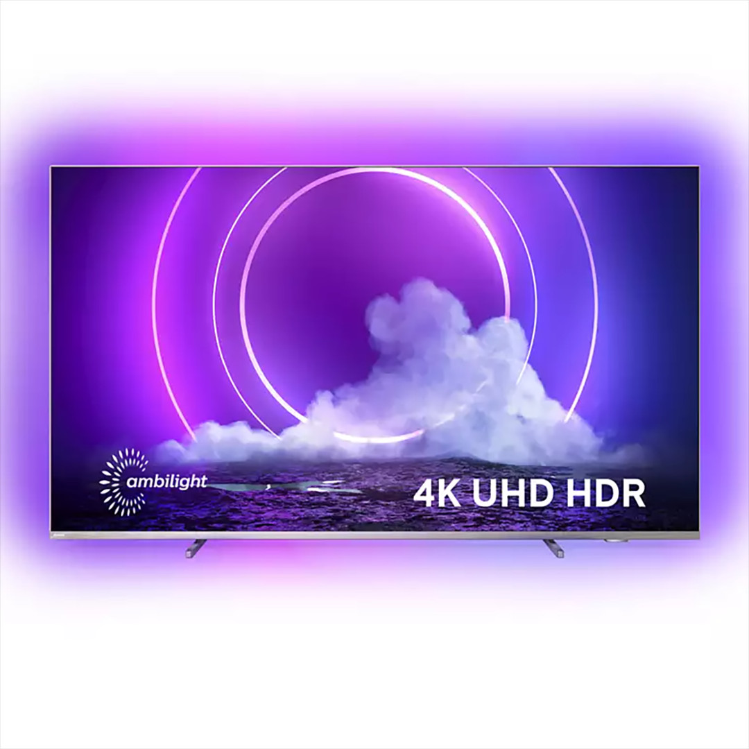 Philips LCD 4K UHD, 55", feet stand, silver - TV