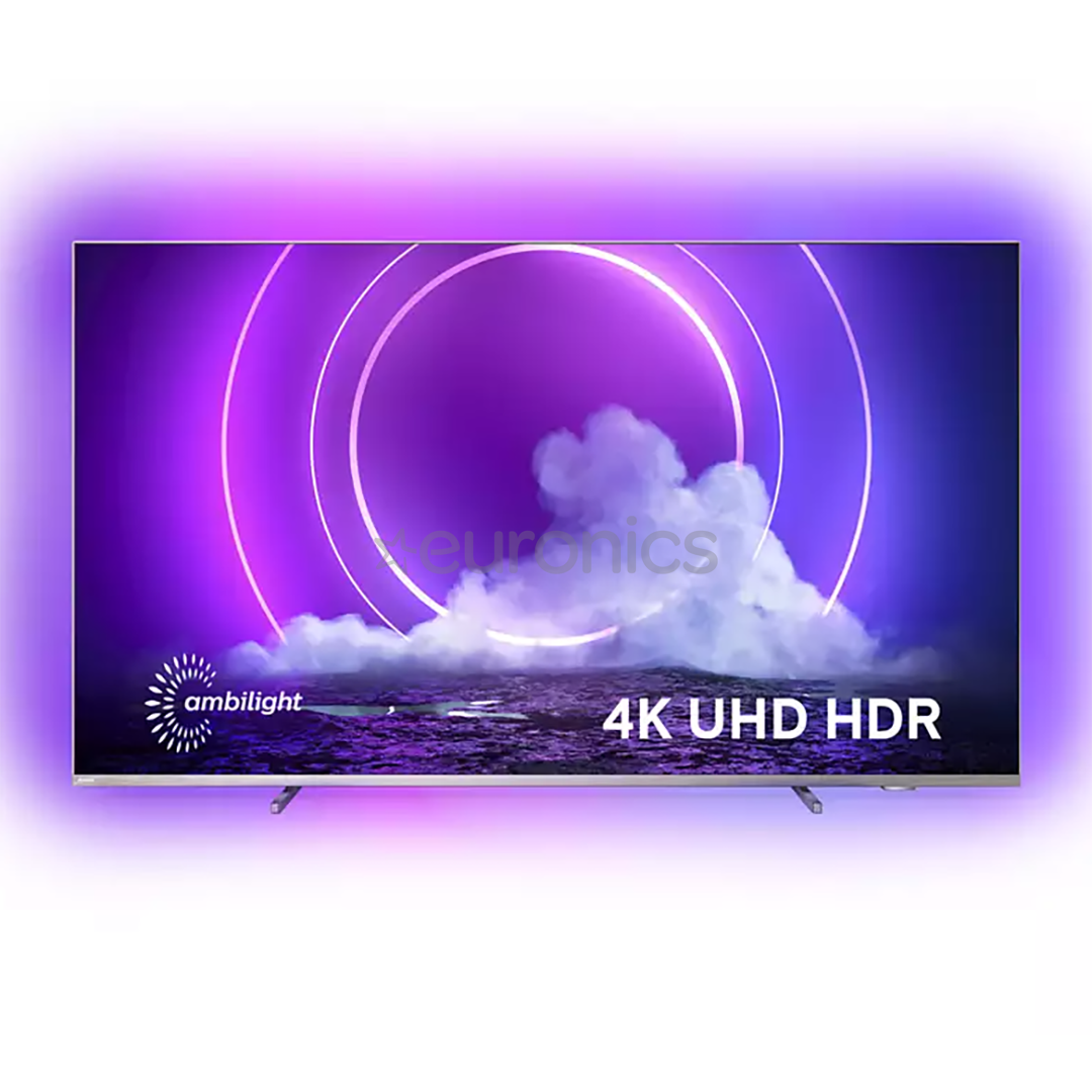 Philips LCD 4K UHD, 55", jalad äärtes, hõbedane - Teler