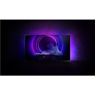 Philips LCD 4K UHD, 55", feet stand, silver - TV