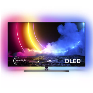 Philips OLED 4K UHD, 55'', central stand, gray - TV