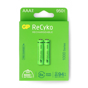 2 x AAA akupatareid GP (950 mAh)