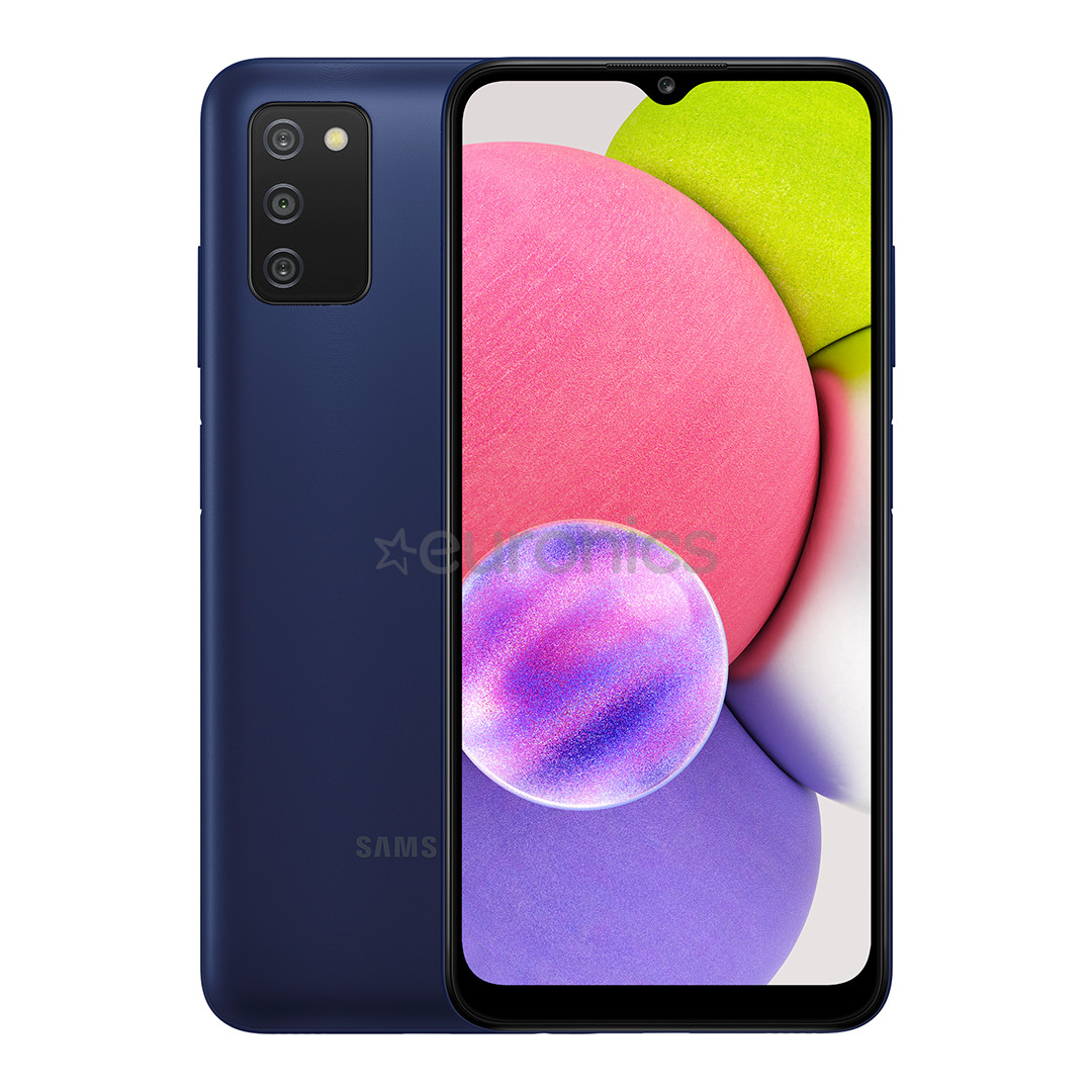 Samsung Galaxy A03s, 32 GB, sinine - Nutitelefon