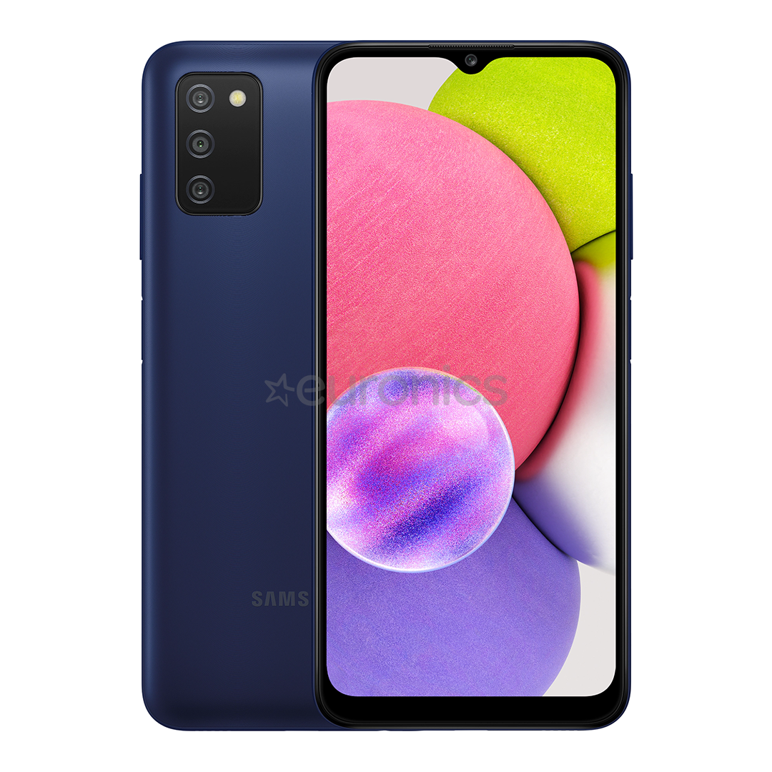 Samsung Galaxy A03s, 32 GB, sinine - Nutitelefon