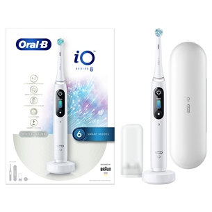 Braun Oral-B iO 8, travel case, black/white - Electric toothbrush IO8WHITE