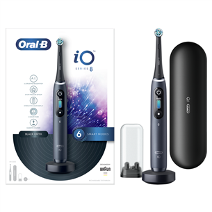 Braun Oral-B iO 8, футляр, черный/серый - Электрическая зубная щетка IO8BLACK