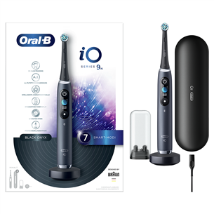 Braun Oral-B iO 9, футляр, серый/черный - Электрическая зубная щетка