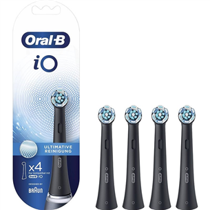 Braun Oral-B iO, 4 pcs, balck - Replacement brush heads for electric toothbrush Braun