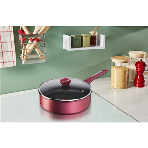 Tefal Daily Chef, диаметр 24 см, красный - Сотейник