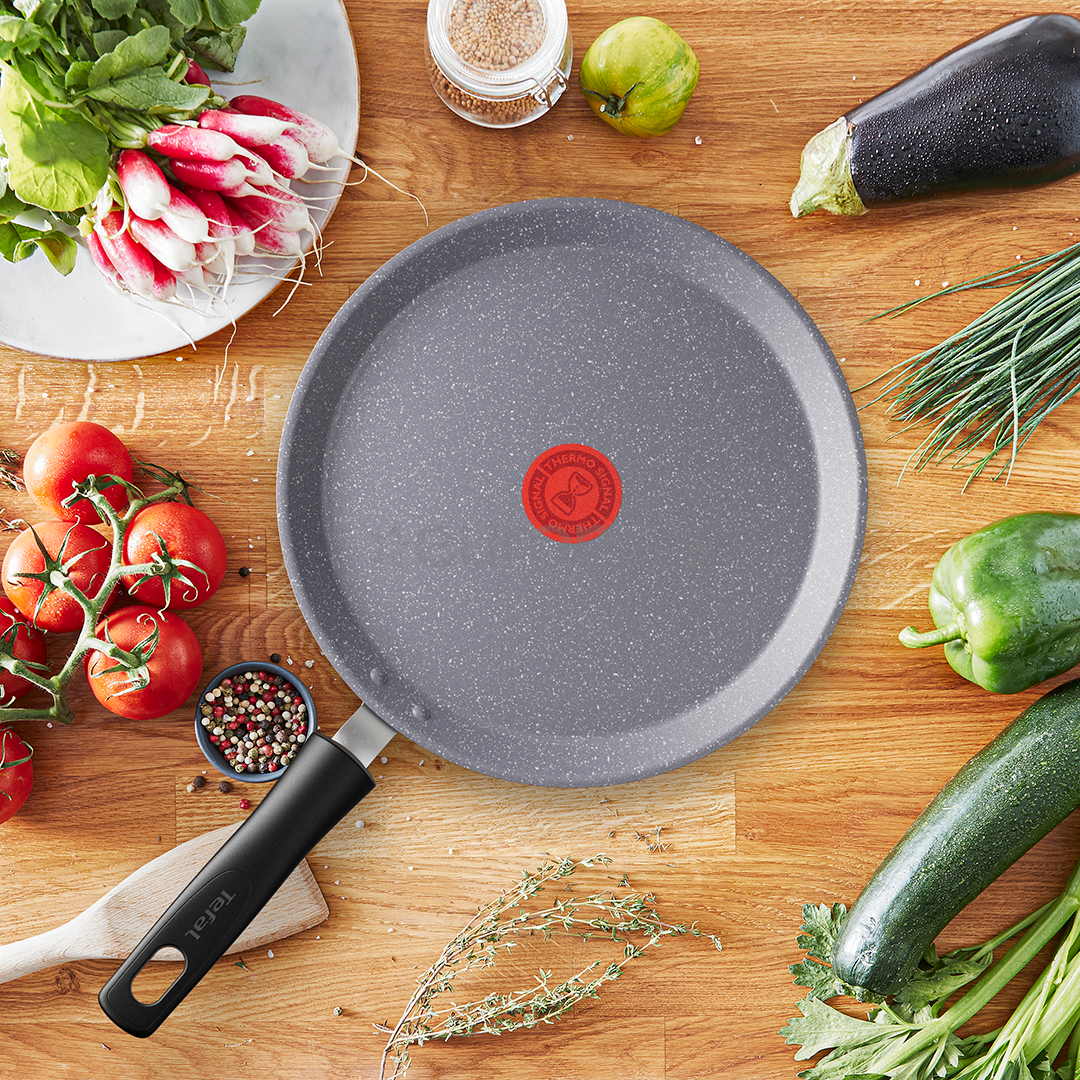 Tefal Natural On, диаметр 25 см, темно-серый - Сковорода для блинов