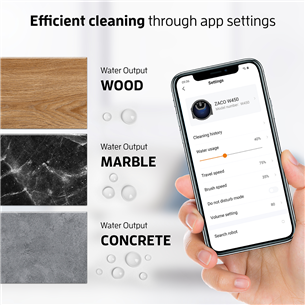 Zaco W450, влажная уборка, серый/синий - Моющий робот