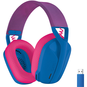 Logitech G435 Lightspeed, синий/розовый - Беспроводная игровая гарнитура 981-001062