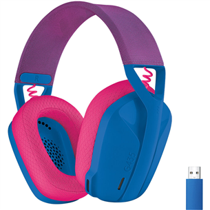 Logitech G435 Lightspeed, sinine/roosa - Mänguri juhtmevaba peakomplekt