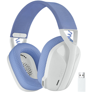Logitech G435 Lightspeed, синий/белый - Беспроводная игровая гарнитура 981-001074