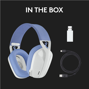 Logitech G435 Lightspeed, blue/white - Gaming Wireless Headset