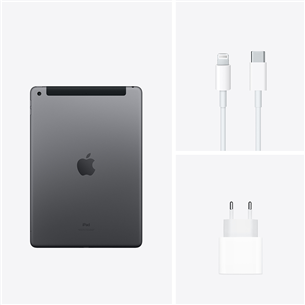 Apple iPad (2021), 10,2",  64 GB, WiFi + LTE, kosmosehall - Tahvelarvuti