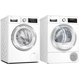 Washing machine + dryer Bosch (10 kg / 9 kg) WAX32LP0SN+WTX8HKP9S