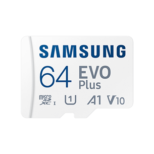 Micro SDXC mälukaart Samsung EVO Plus 2021 + SD adapter (64GB)