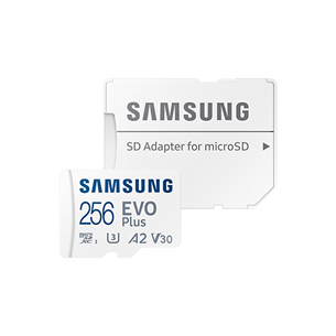 Micro SDXC card Samsung EVO Plus 2021 + SD adapter (256GB)