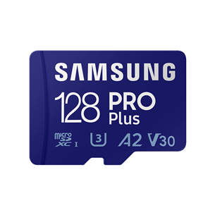 Карта памяти Micro SDXC Samsung PRO Plus 2021 + SD-адаптер  (128 ГБ)