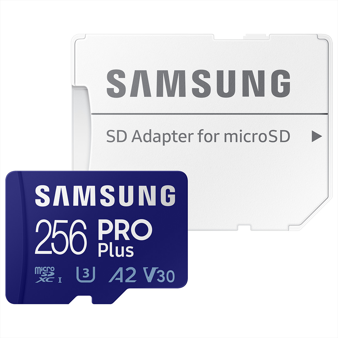 Карта памяти Micro SDXC Samsung PRO Plus 2021 + SD-адаптер (256 ГБ)