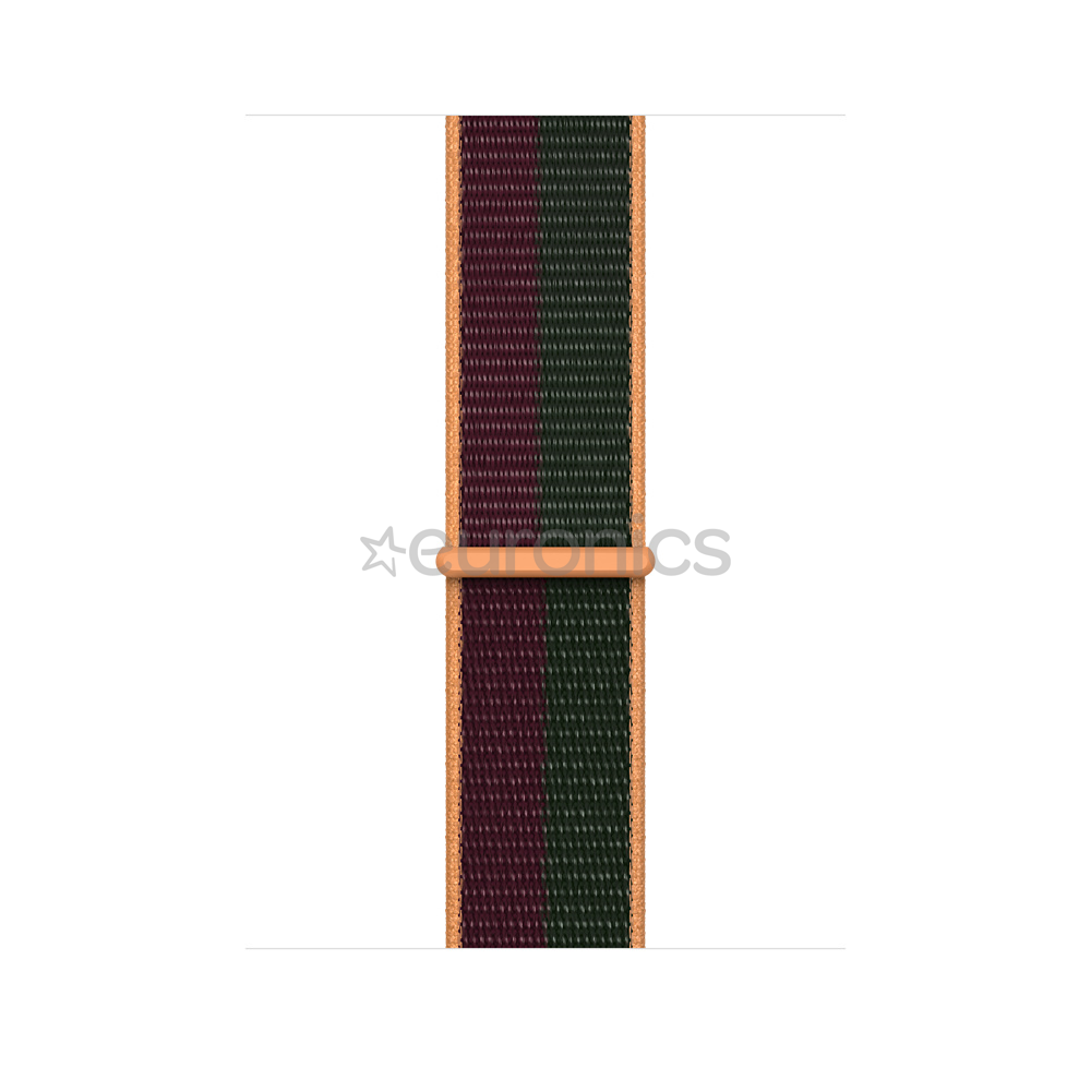 Replacement strap Apple Watch 45mm Dark Cherry/Forest Green Sport Loop - Regular