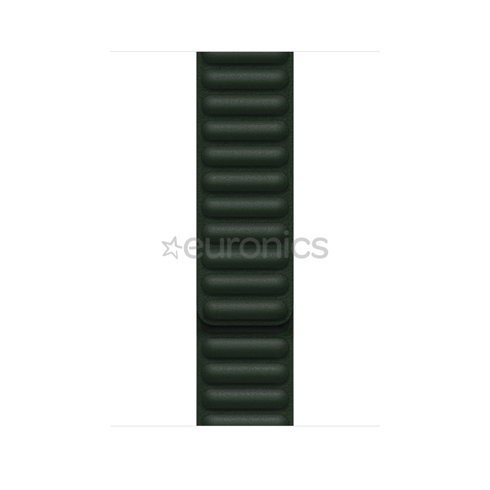 Replacement strap Apple Watch 45mm Sequoia Green Leather Link - S/M