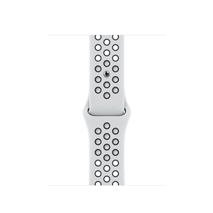 Сменный ремешок Apple Watch 41mm Pure Platinum/Black Nike Sport Band - Regular